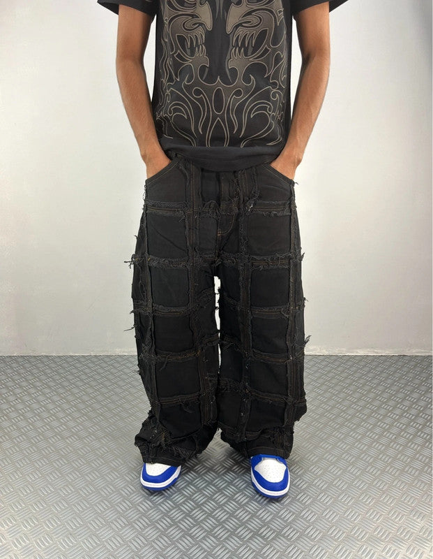 Vintage Patchwork Hip hop y2k Baggy Jeans 00s