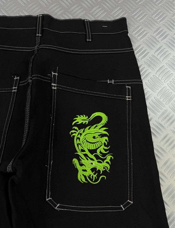 Vintage Dragon y2k Hip hop Jorts 00s jnco style