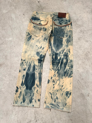 Vintage Hip hop Bleached y2k Baggy jeans 00s