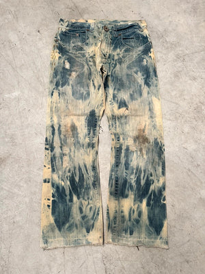 Vintage Hip hop Bleached y2k Baggy jeans 00s