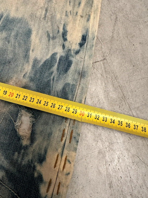Vintage Hip hop Bleached y2k Baggy jeans 00s