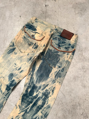 Vintage Hip hop Bleached y2k Baggy jeans 00s