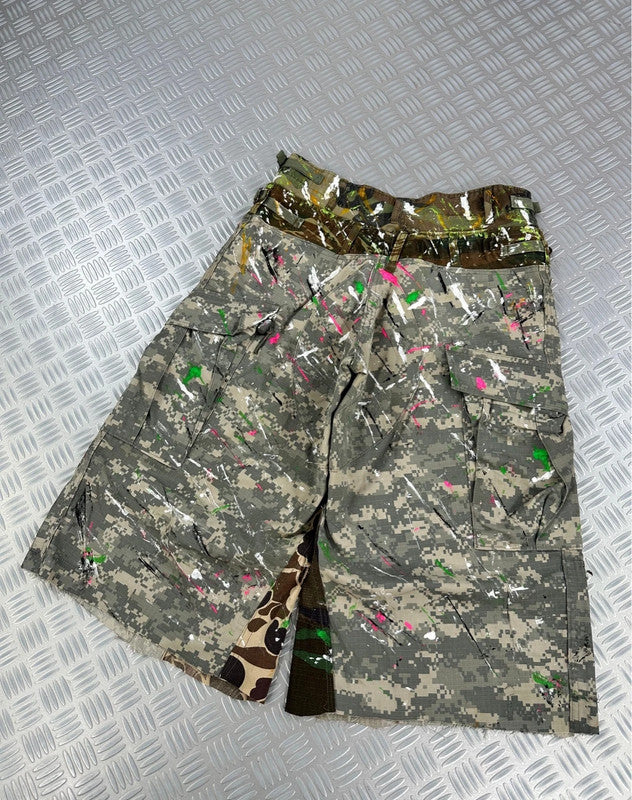 Vintage Y2k Hip Hop Military Multipocket Jorts 00s jnco style