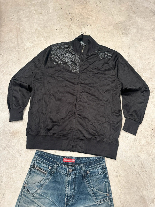 Vintage Souvenir Sukajan Dog Town Black Dragon Japanese y2k Jacket 00s