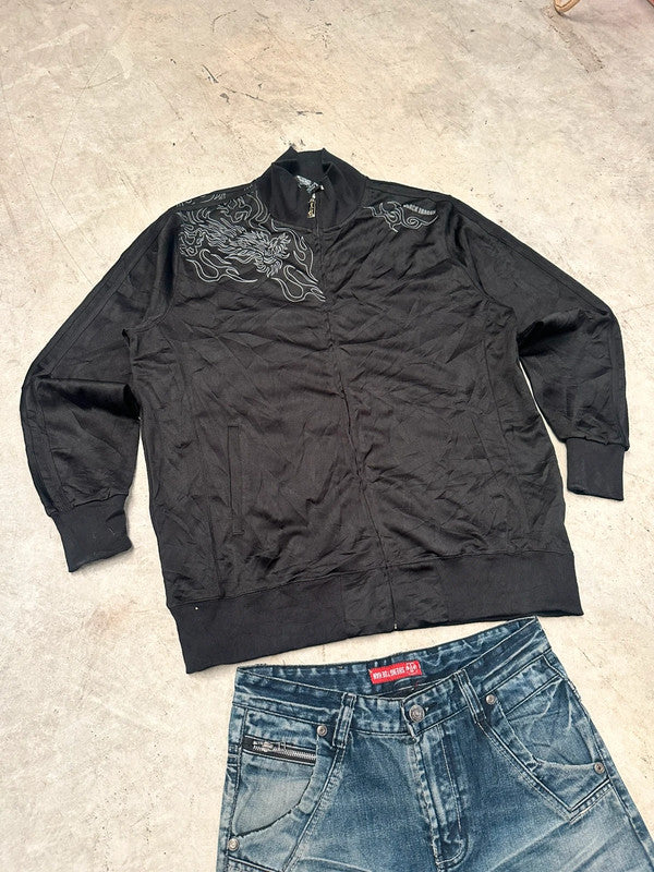 Vintage Souvenir Sukajan Dog Town Black Dragon Japanese y2k Jacket 00s