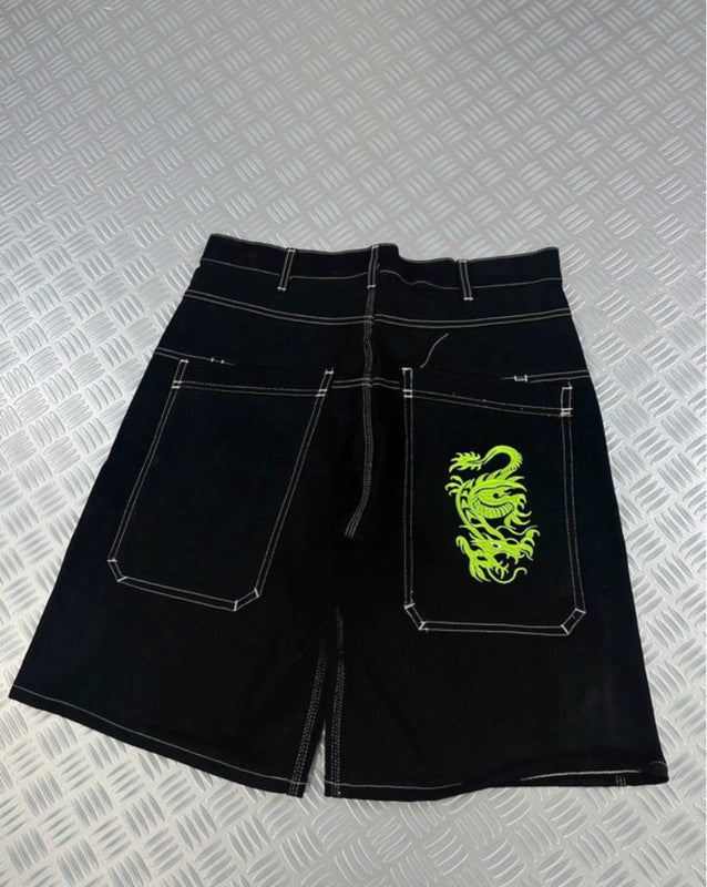 Vintage Dragon y2k Hip hop jort 00s jnco style
