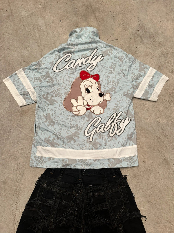 Vintage Candy Galfy Big Picture Sukajan souvenir full zip Up Jacket 00s