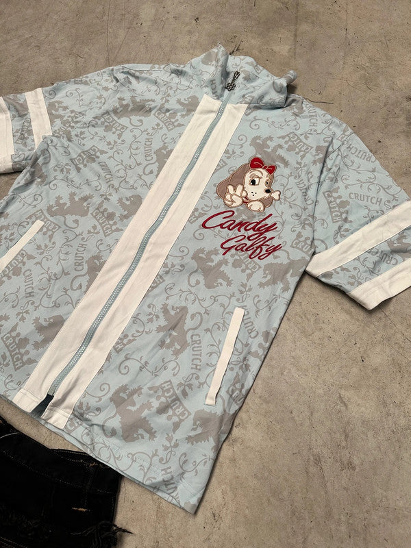 Vintage Candy Galfy Big Picture Sukajan souvenir full zip Up Jacket 00s