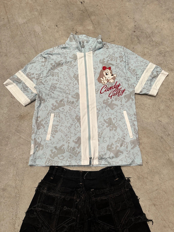 Vintage Candy Galfy Big Picture Sukajan souvenir full zip Up Jacket 00s