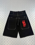 Y2k vintage Baggy Jorts Japanese Sukajan Embroidered jnco style fit