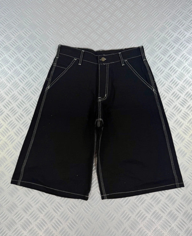 Y2k vintage Baggy Jorts Japanese Sukajan Embroidered jnco style fit