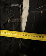 Vintage y2k Patchwork Hooded full zip Up Jacket boxy fit handmade 00s