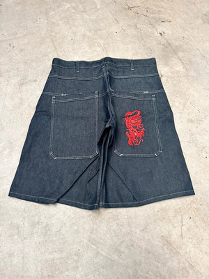 Vintage Dragon y2k Hip hop Jorts 2000s jnco style