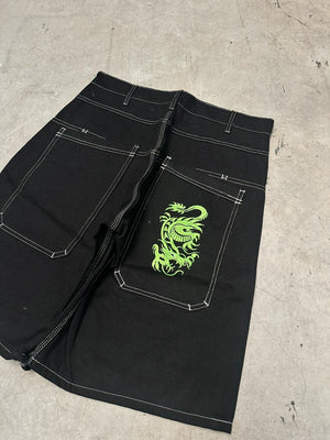Vintage Dragon y2k Jorts 2000s jnco style