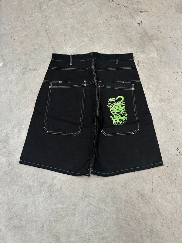 Vintage Dragon y2k Jorts 2000s jnco style