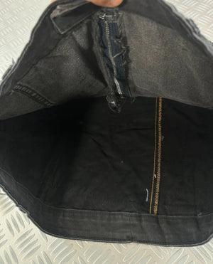 Vintage Patchwork y2k Hip hop full zip Up Jacket 00s Handmade boxy fit