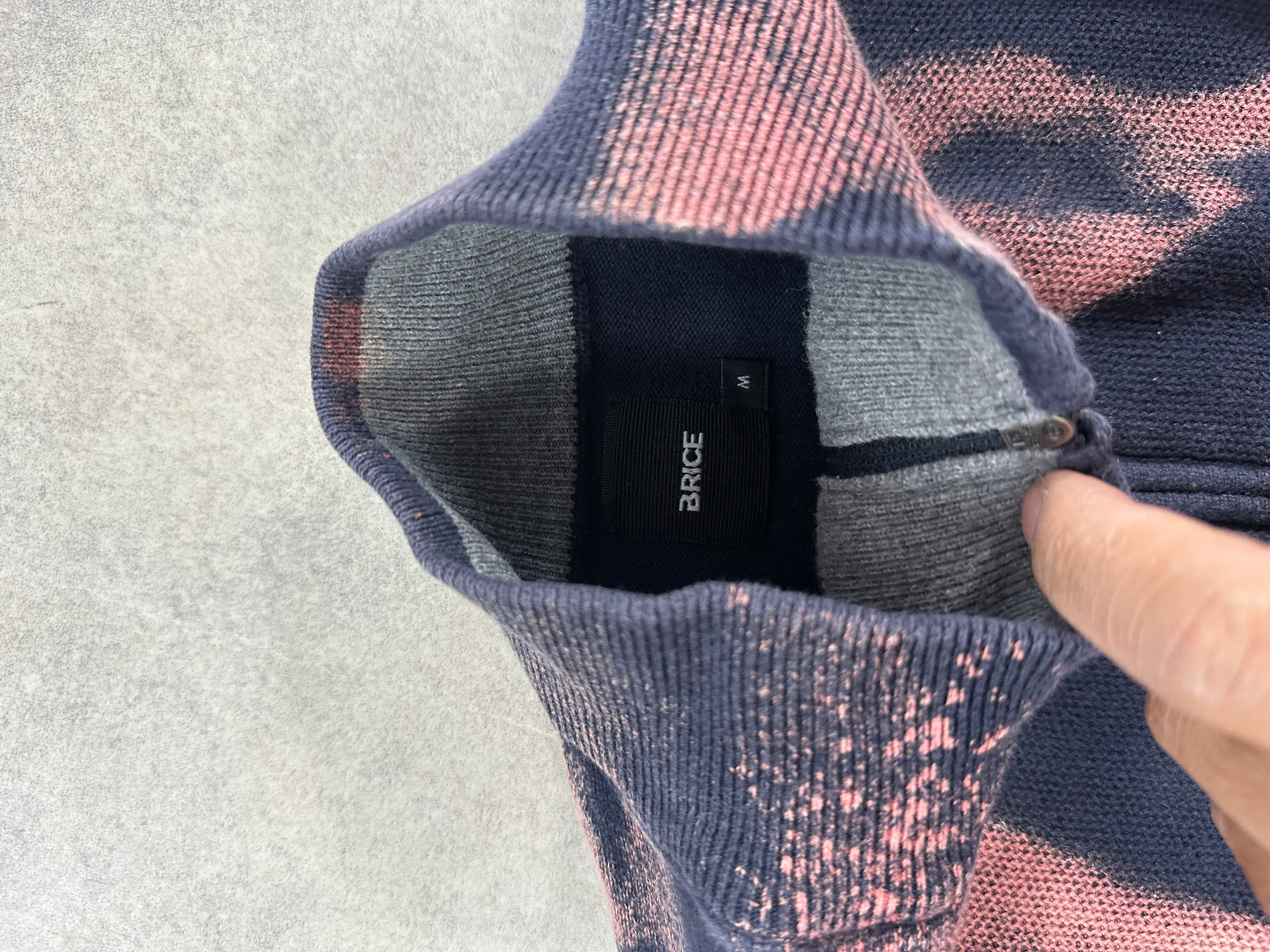 Full zip knitted sweater custom y2k (M)