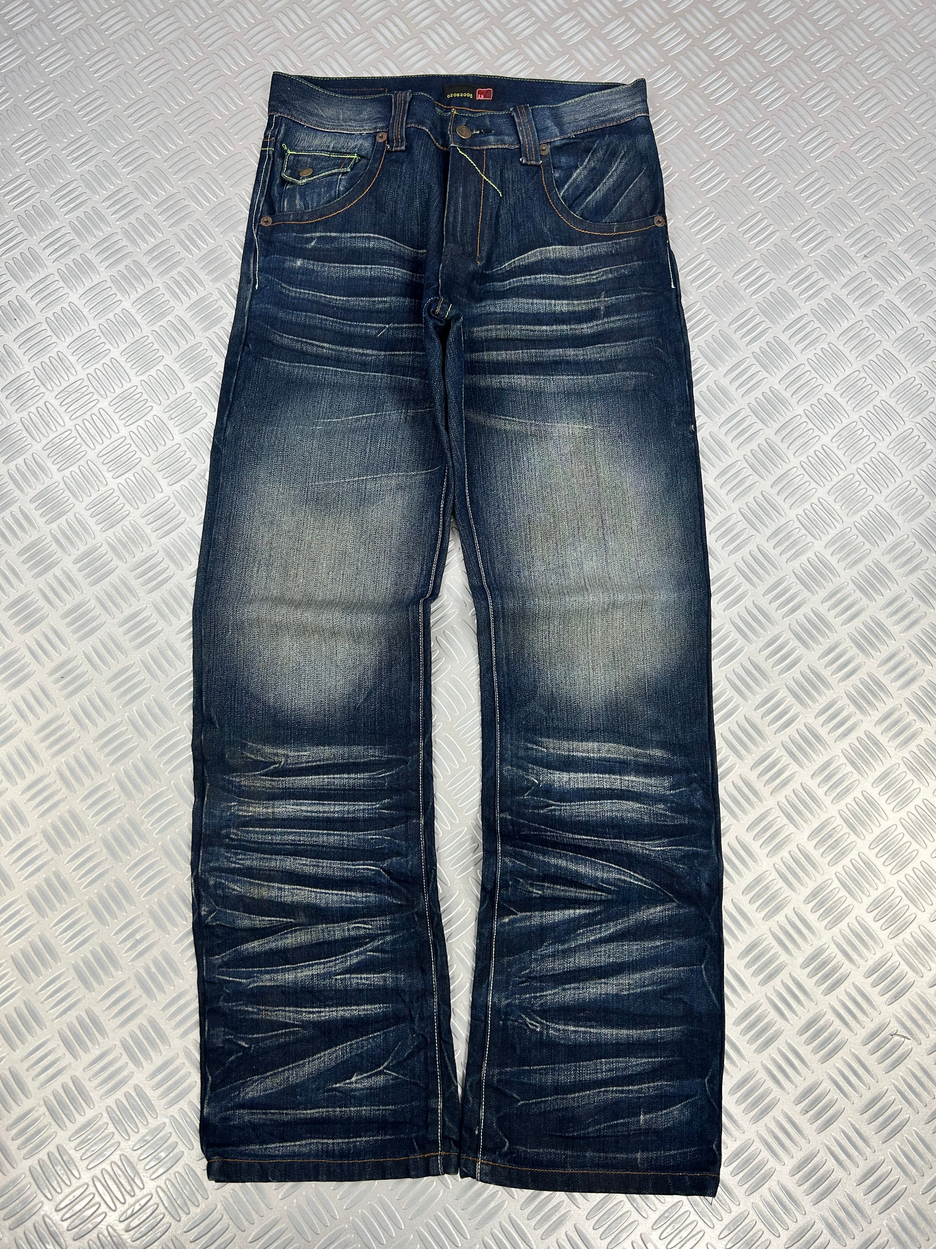 Y2K Japanese jeans faded stone washed vintage (M)