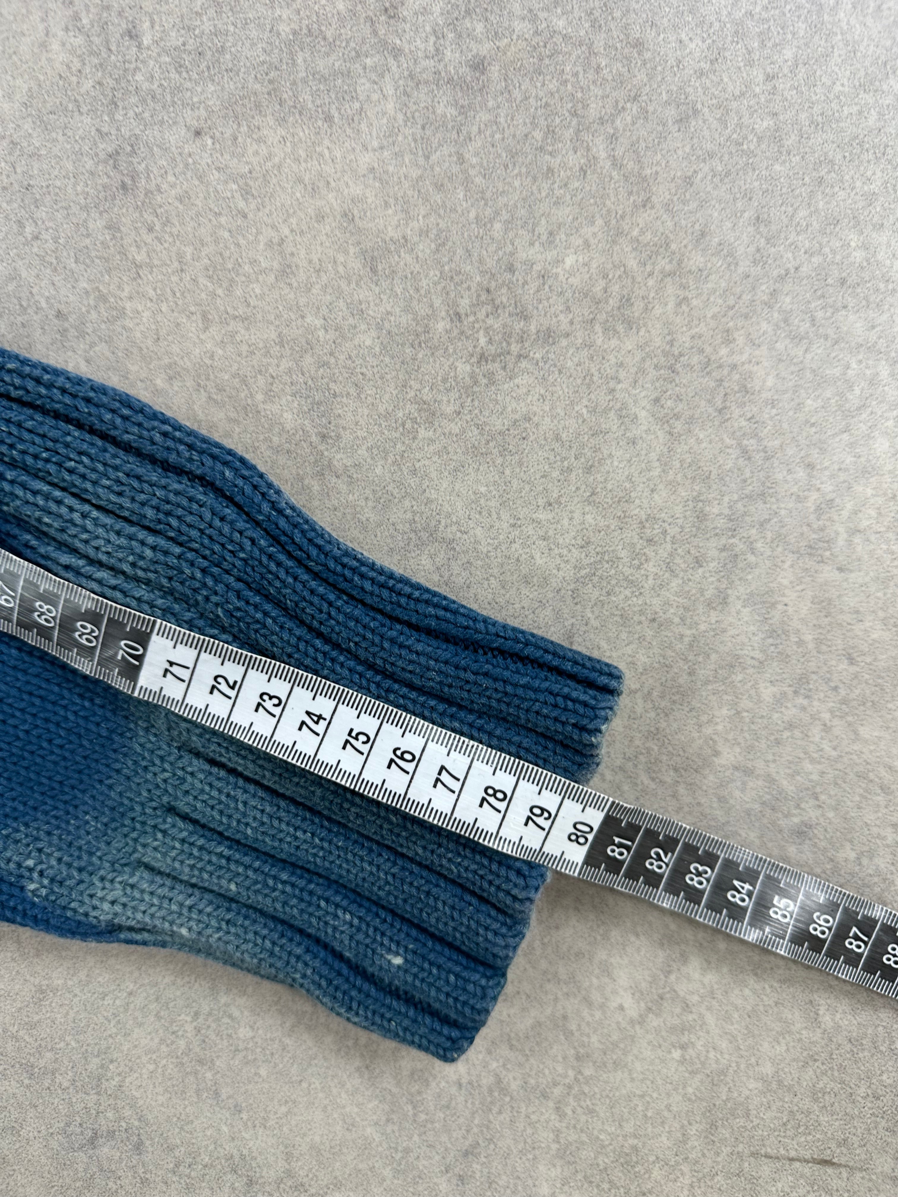 Mid zip knitted sweater custom y2k (XL)