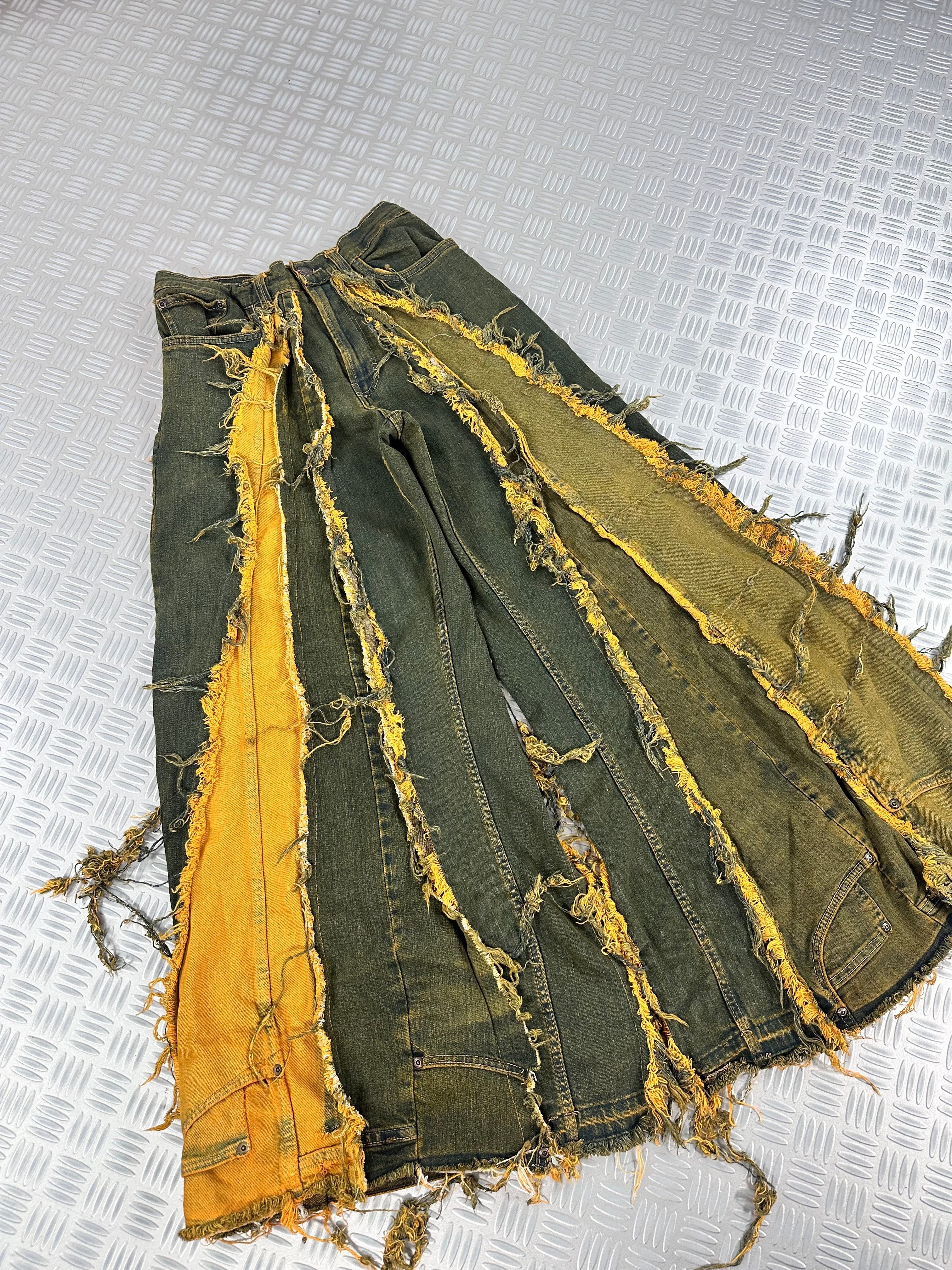 Super baggy jeans handmade patchwork upcycled