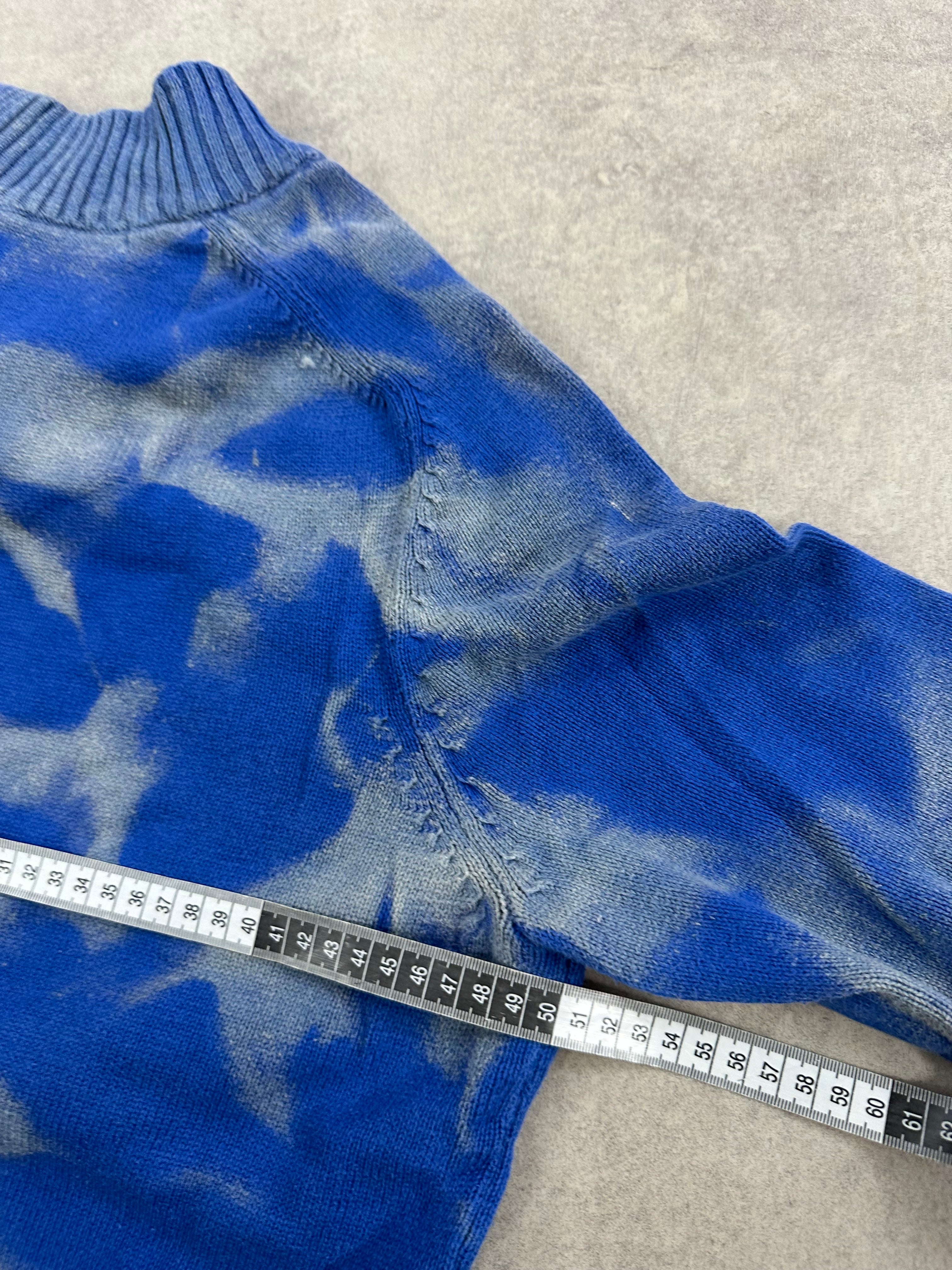 Mid zip knitted sweater custom y2k (L)