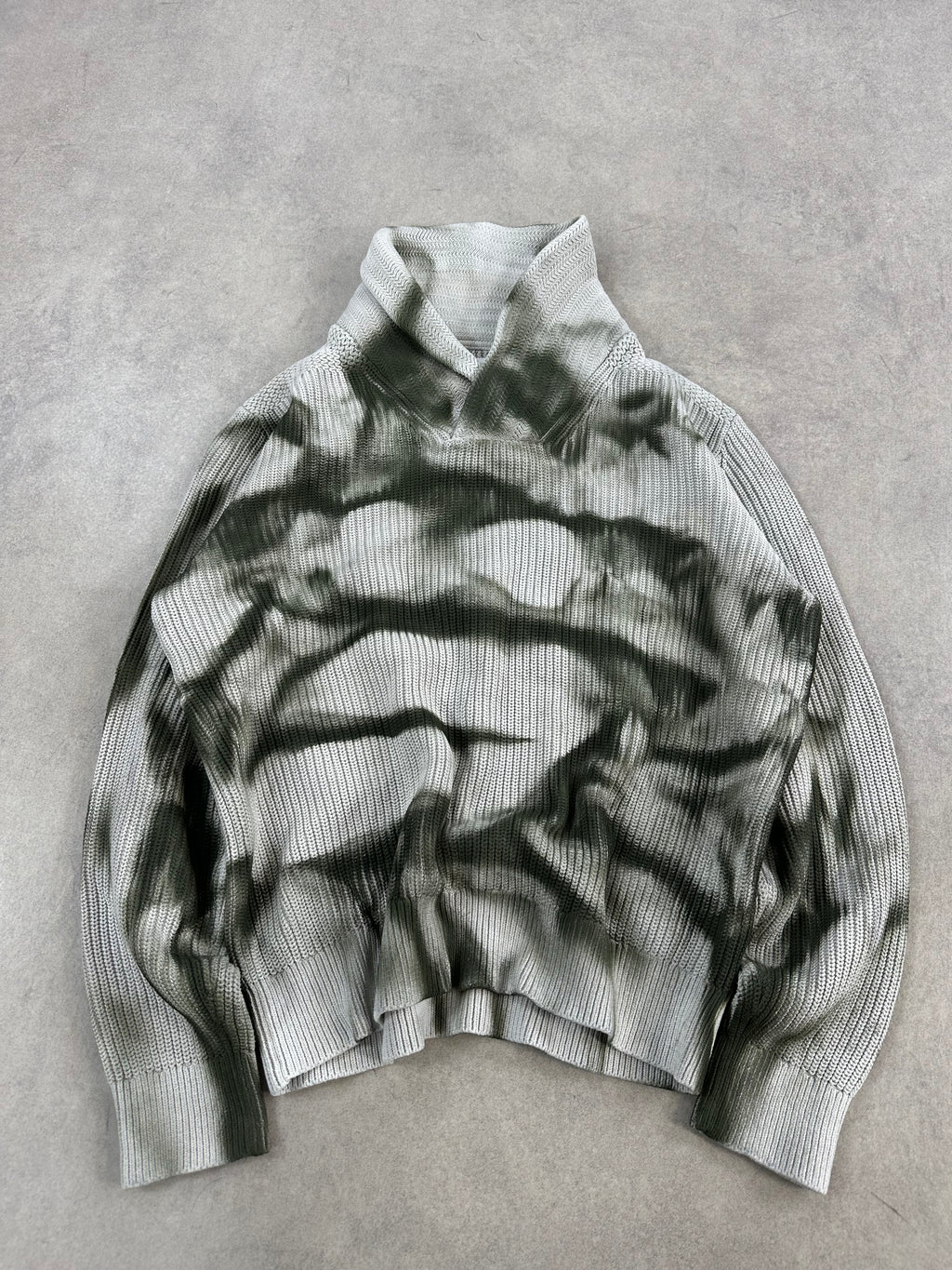 Asymmetrical knitted sweater custom y2k (M)