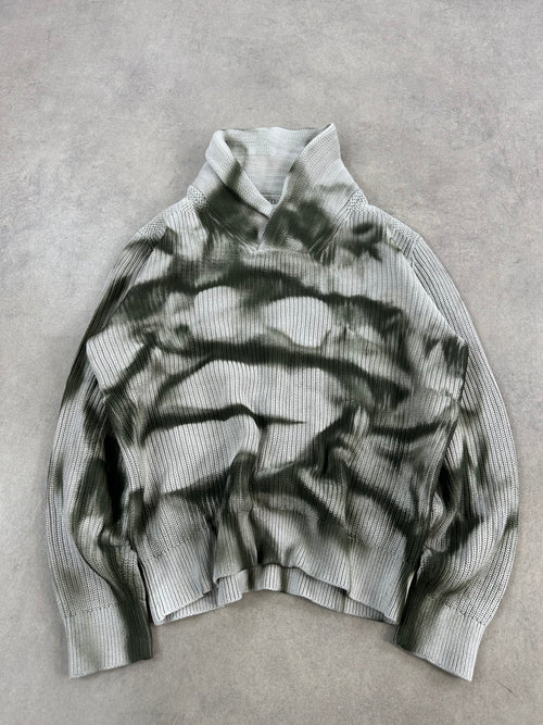 Asymmetrical knitted sweater custom y2k (M)