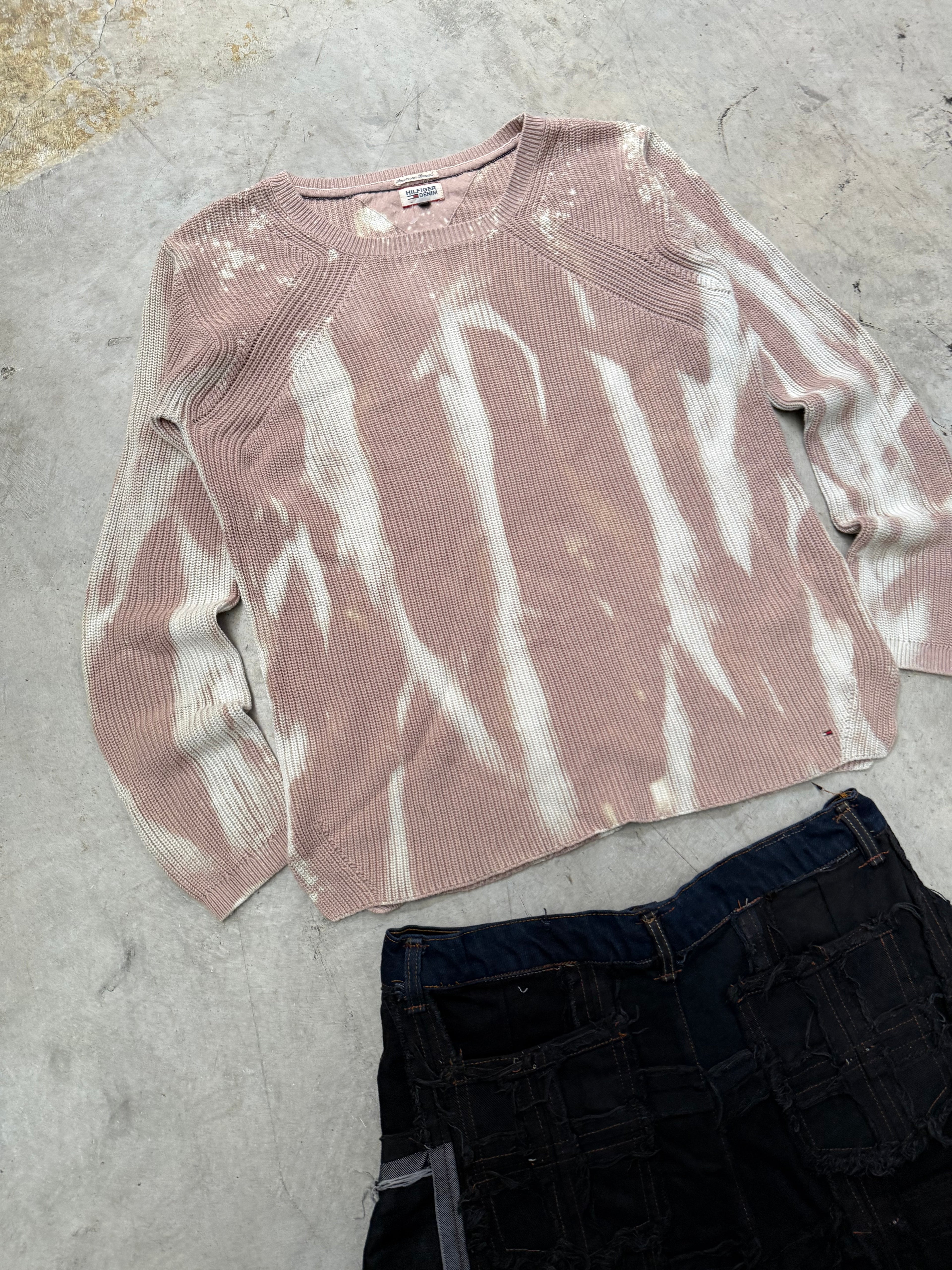 Vintage Tommy Hilfiger Bleached Knitted Sweater (M)