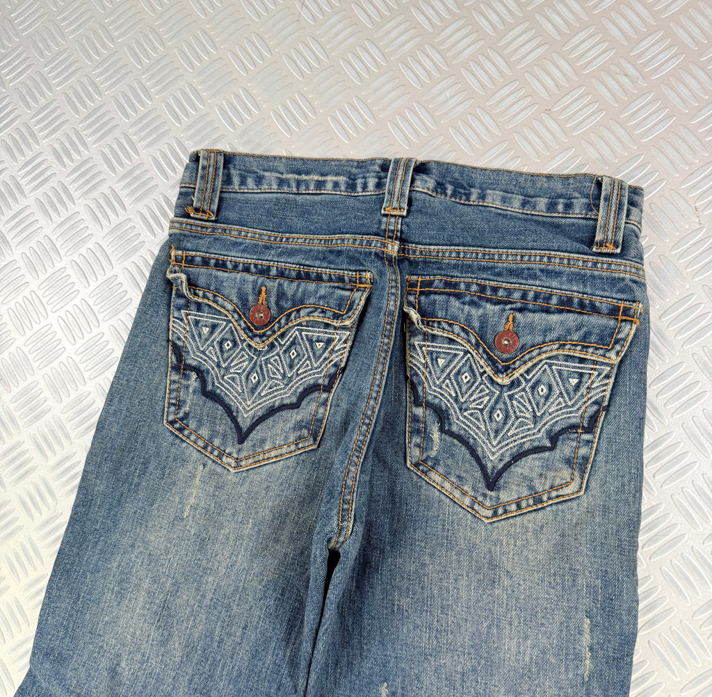 Vintage Japanese flared jeans  faded (M)