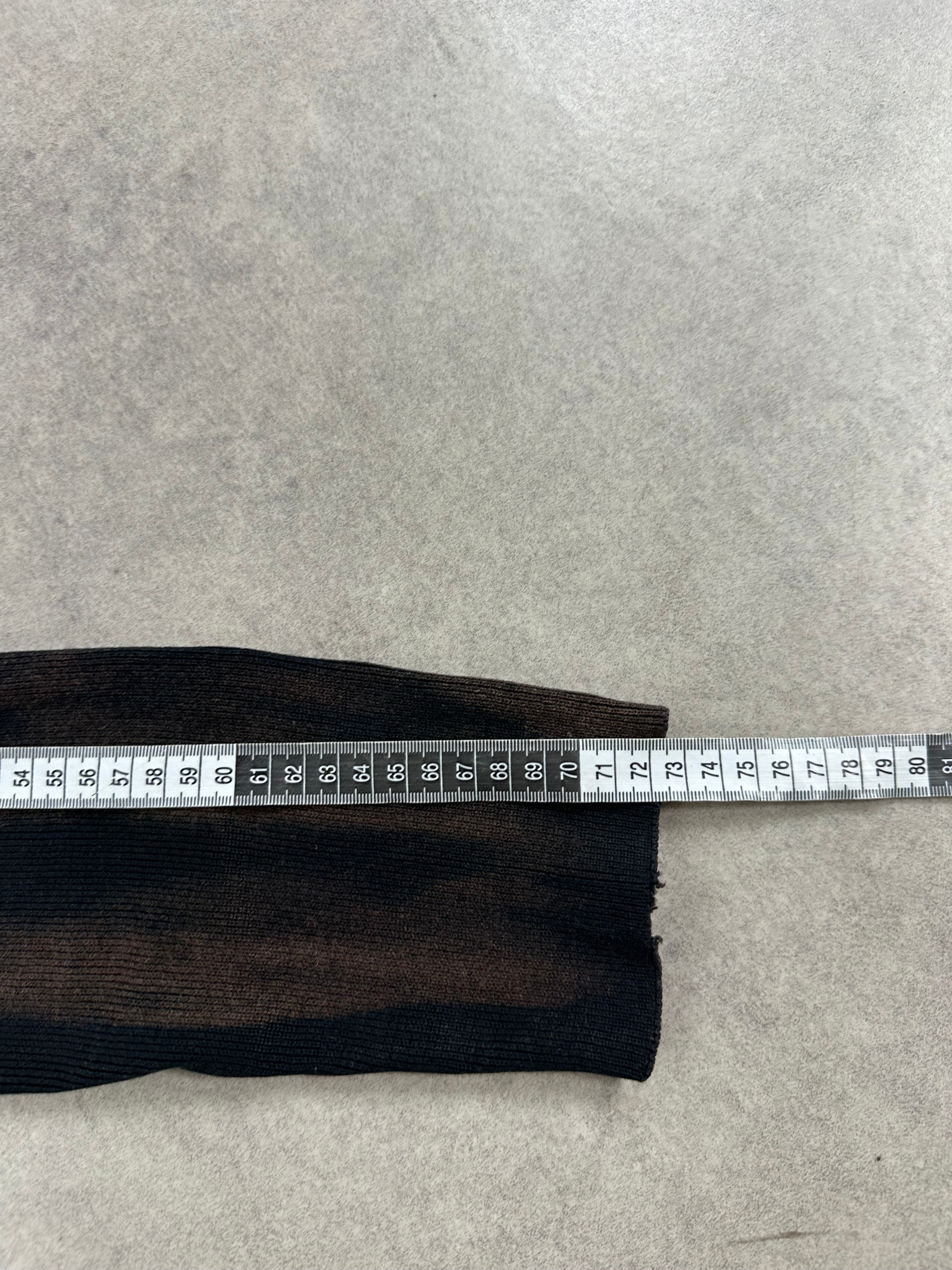 Full zip knitted sweater custom y2k (S)