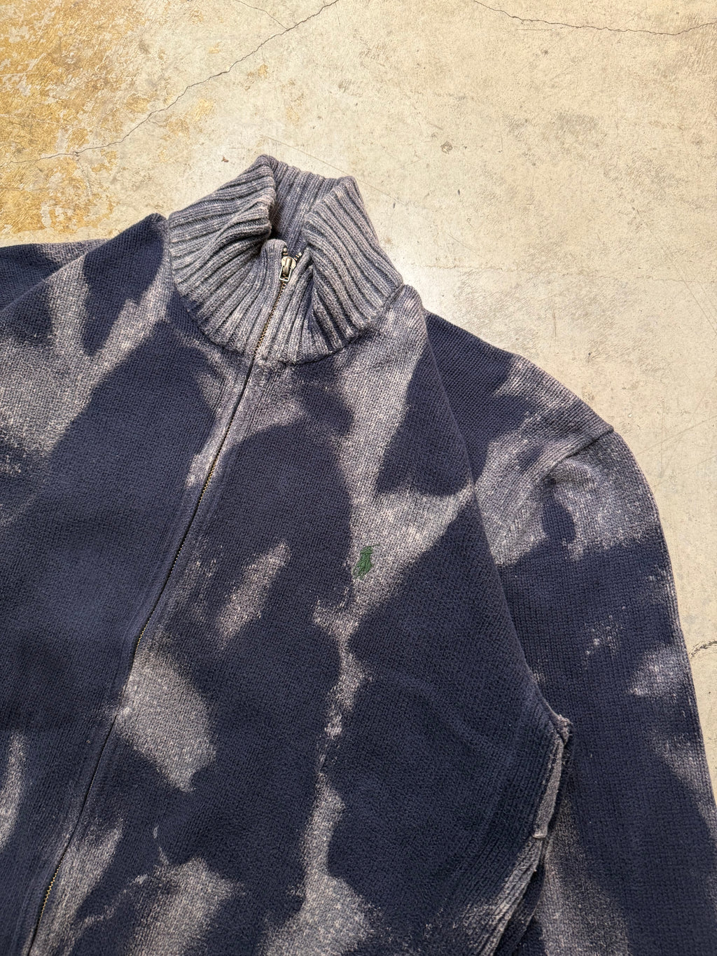 Vintage Polo Ralph Knitted full zip up Knitted Sweater custom (XL)