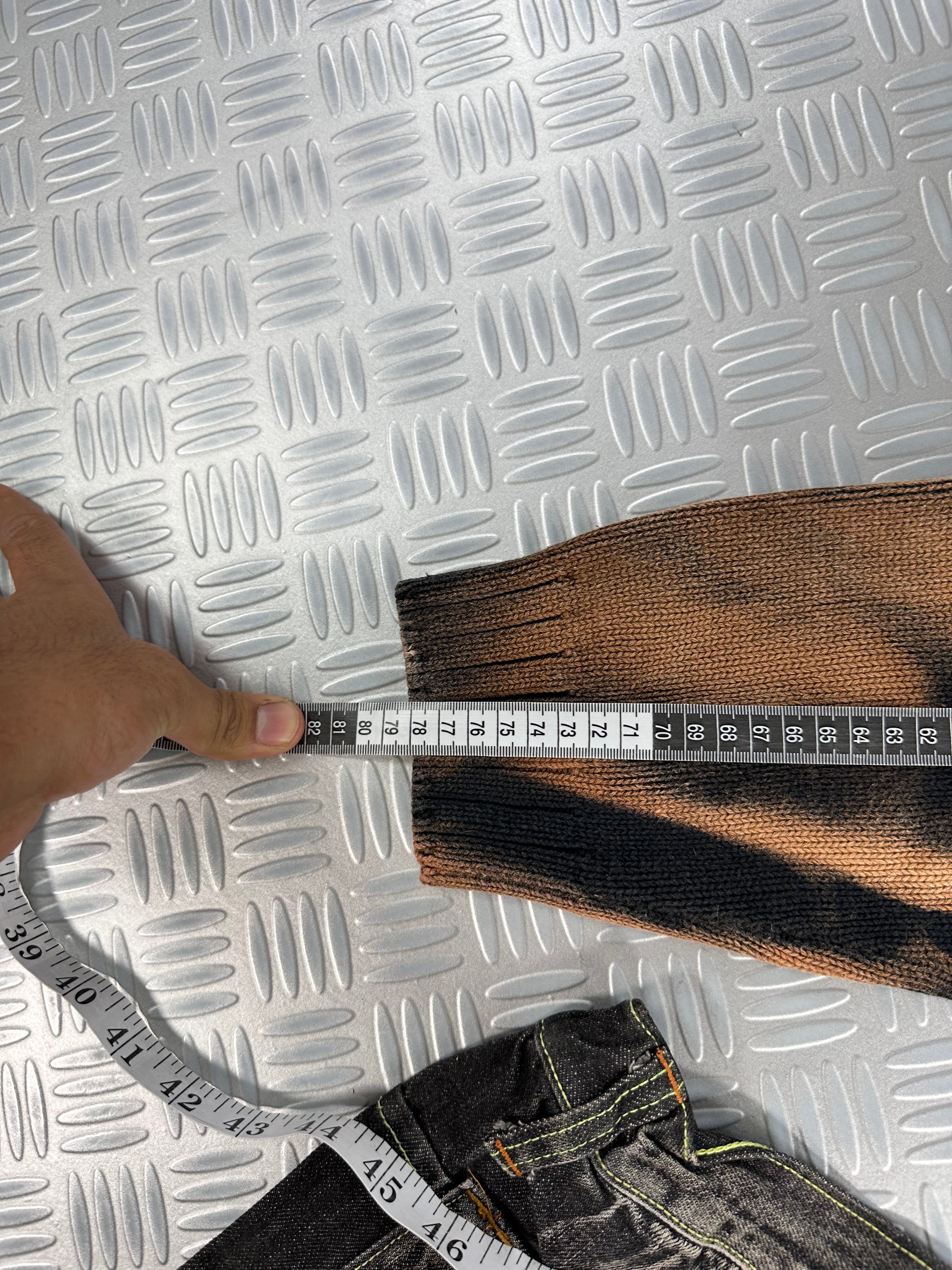 Handmade mid zip knitted sweater ( XL)