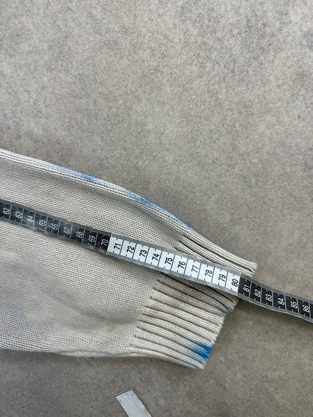 Mid zip knitted sweater custom y2k (XL)