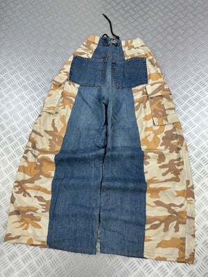 Super baggy jeans handmade patchwork (XXS)