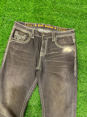 Rock Revival Grey Faded Jeans