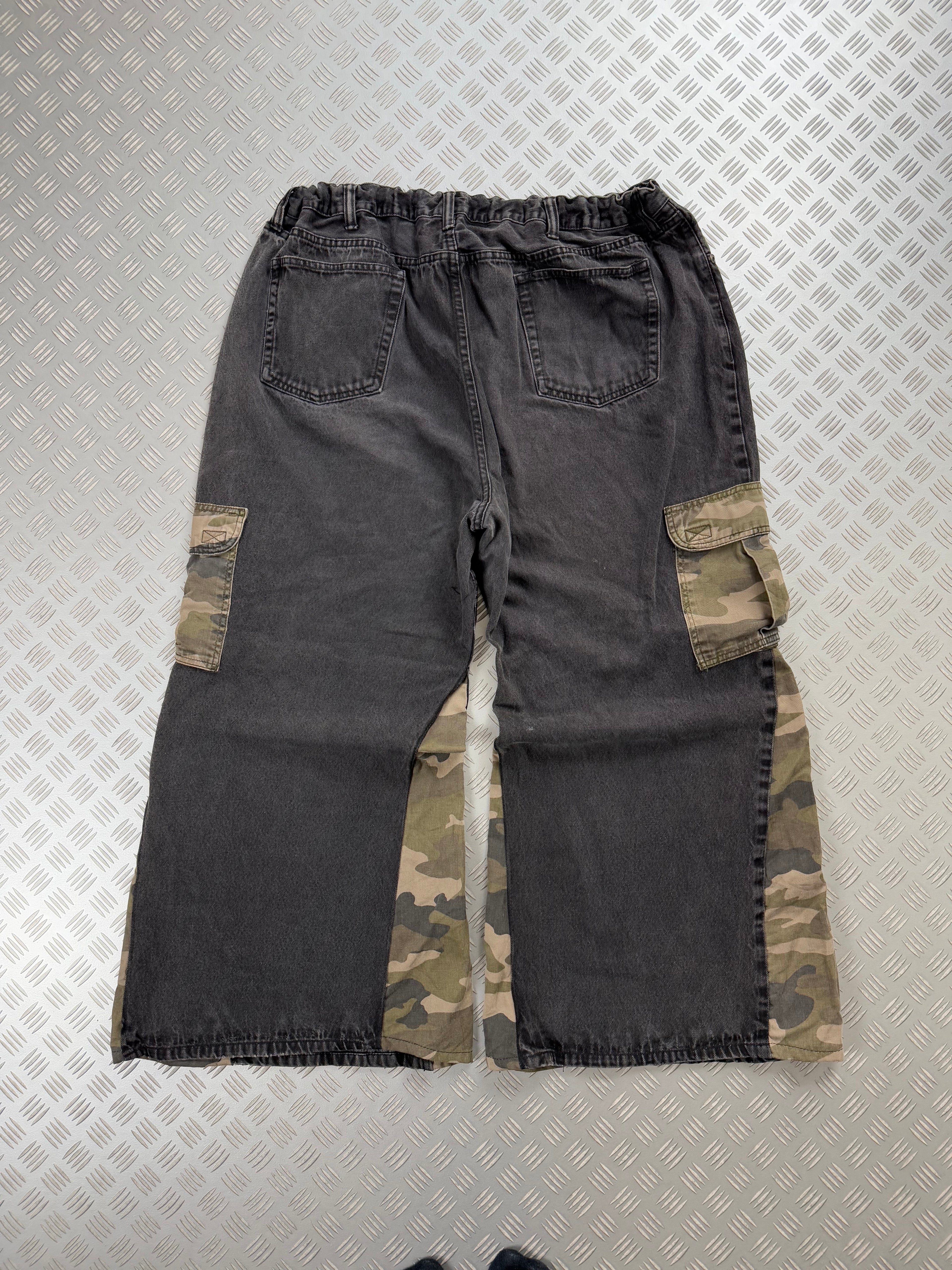 Vintage Patchwork y2k Ultra Baggy Hip Hop Jeans 00s custom (L)