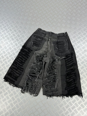 Baggy distressed jorts handmade (M)