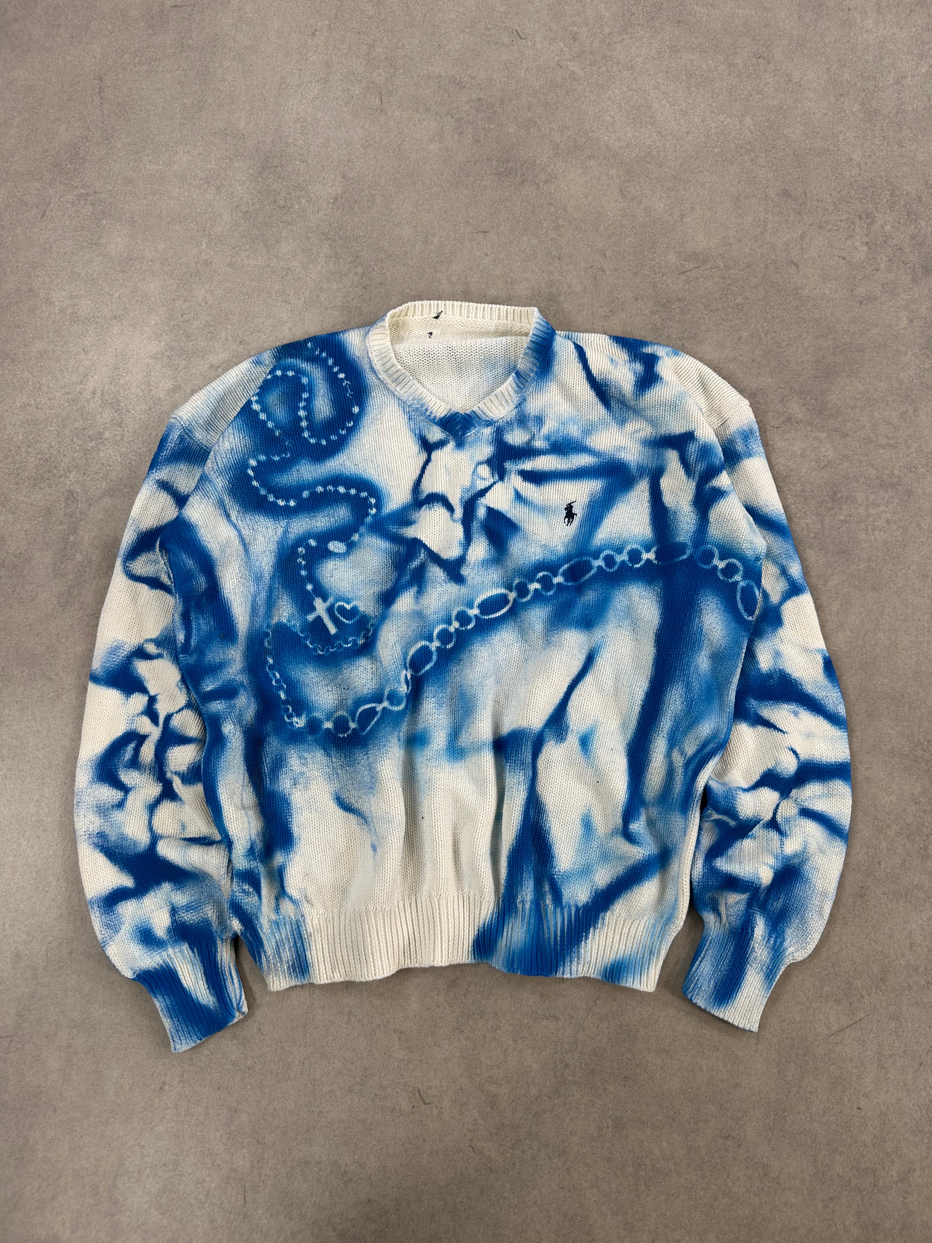 Vintage Polo Ralph Lauren Y2k Knitted Sweater custom (L)