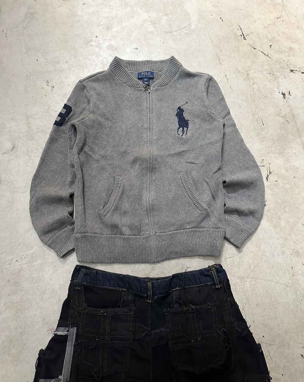 Vintage Ralph Lauren Full zip up Knitted Sweater (S)