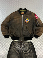 Leather Bomber Jacket Vintage Kudsak West Bull 80s