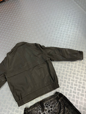 Leather Bomber Jacket Vintage Suede 90s Boxy fit