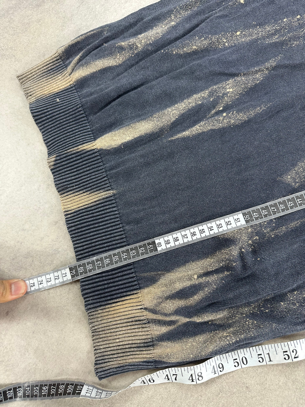Vintage Knitted Y2k Bleached Sweater custom (M)