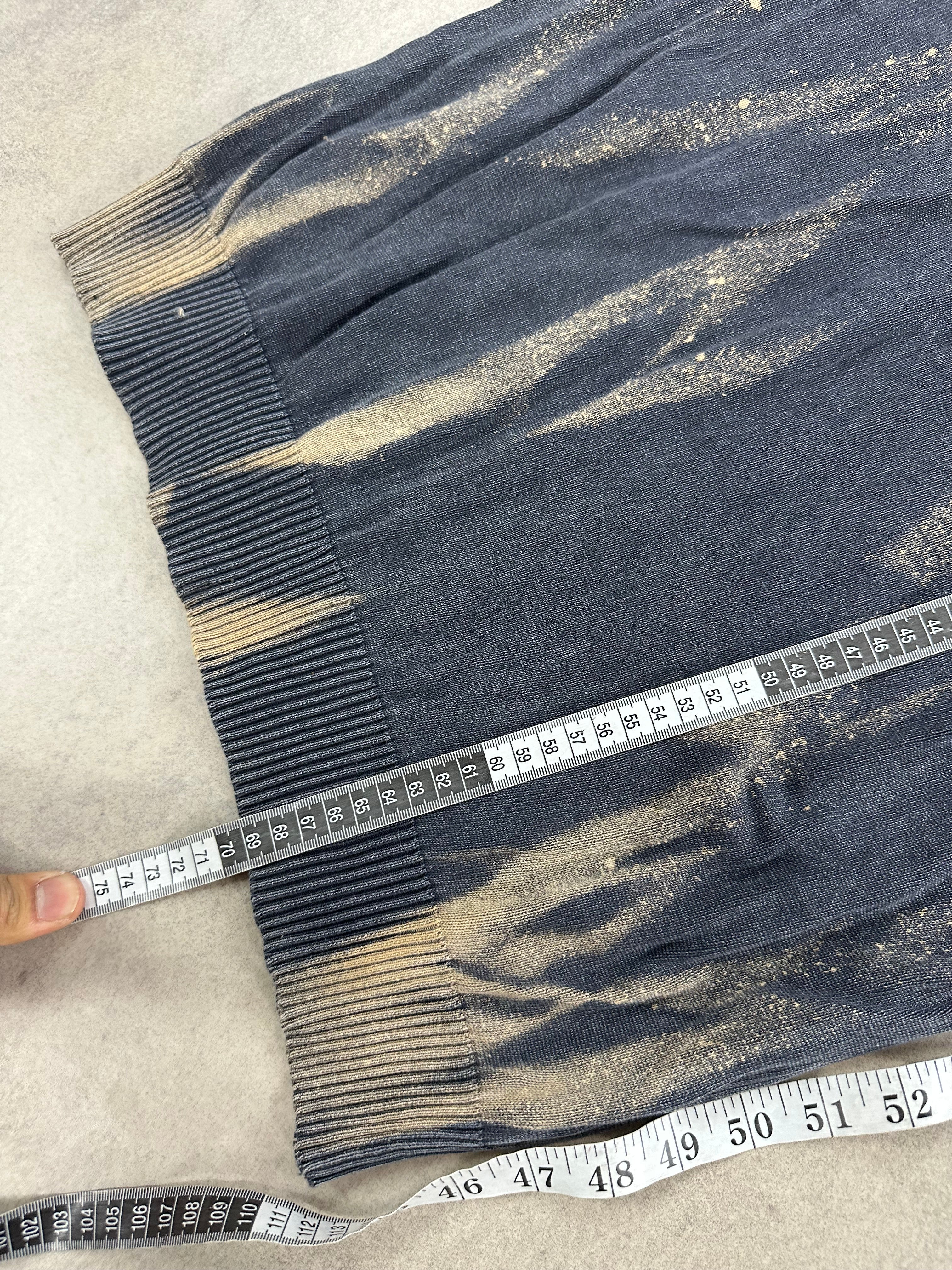 Vintage Knitted Y2k Bleached Sweater custom (M)
