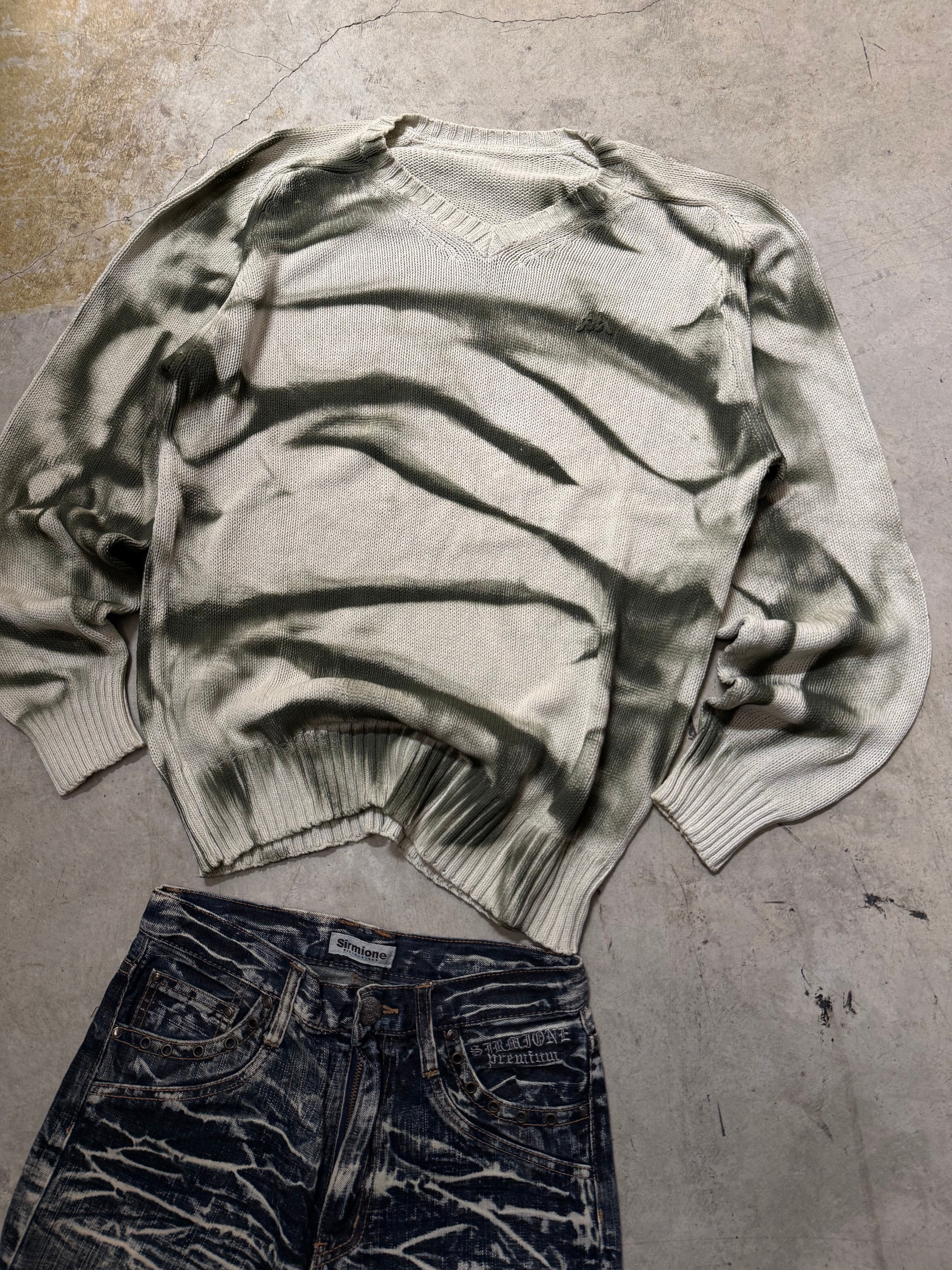 Vintage Knitted Y2k Sweater custom (L)