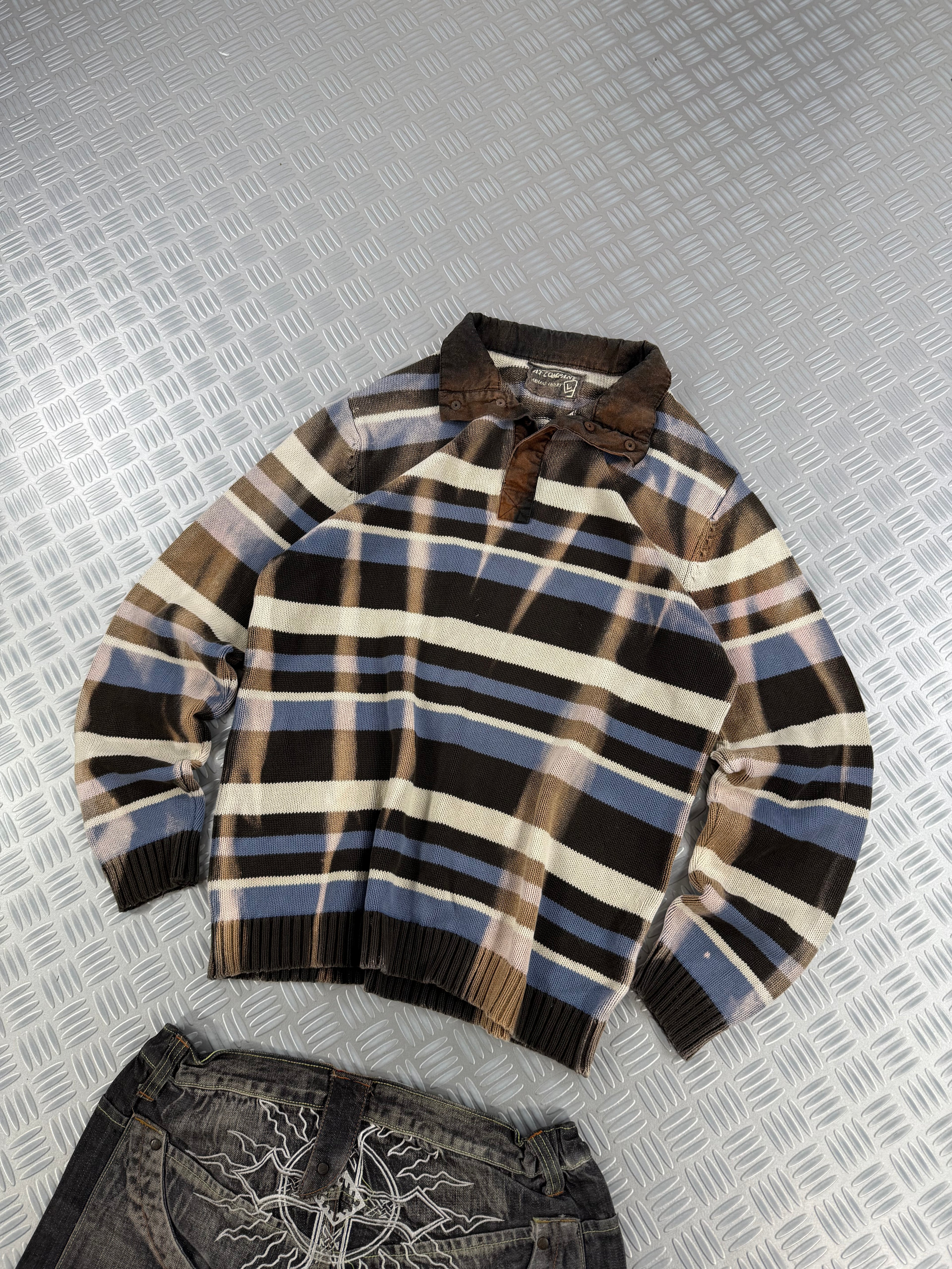 Vintage Knitted Y2k Bleached Sweater (L)