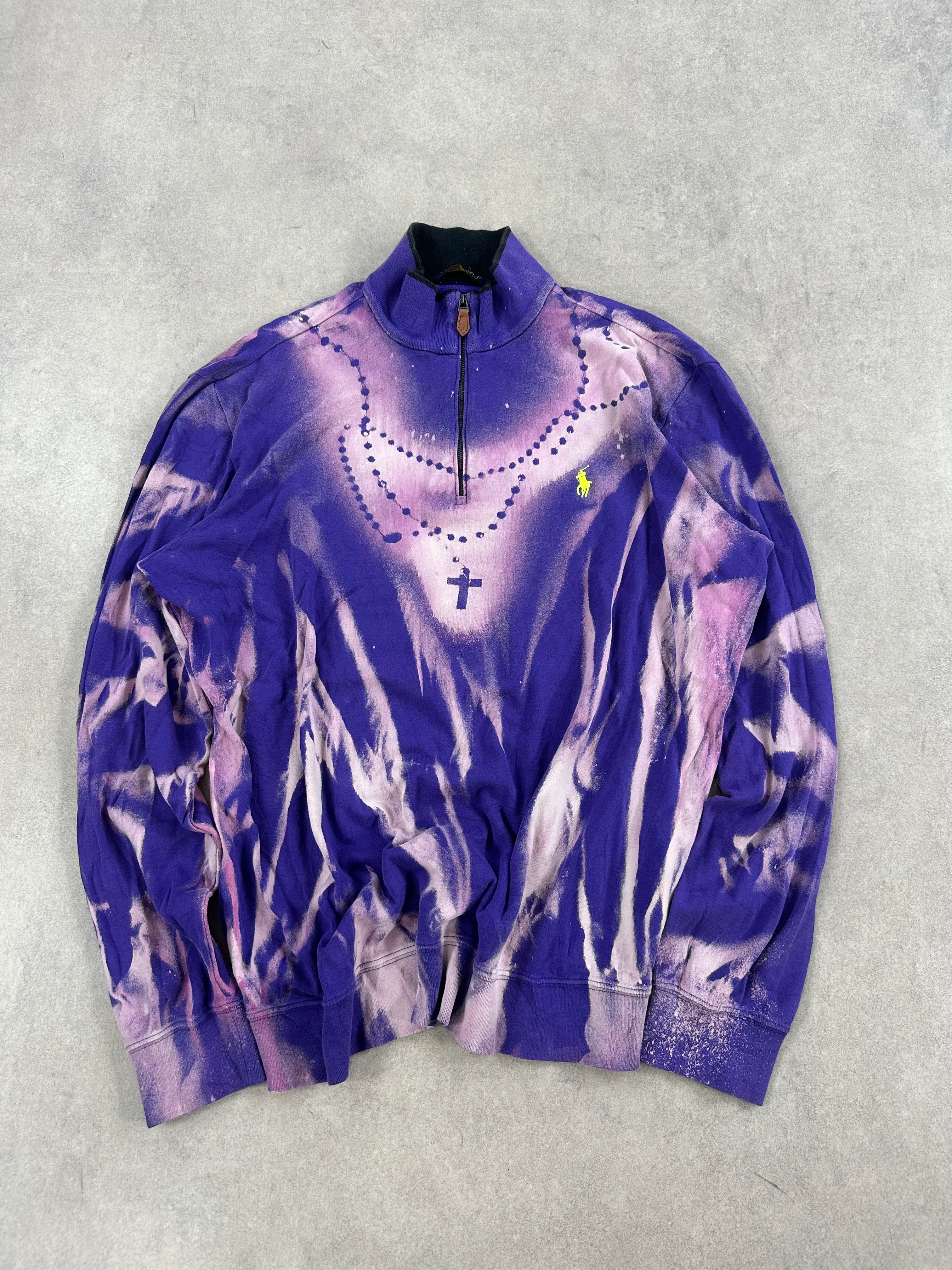 Polo Ralph Lauren mid zip custom sweater 00’s (L)