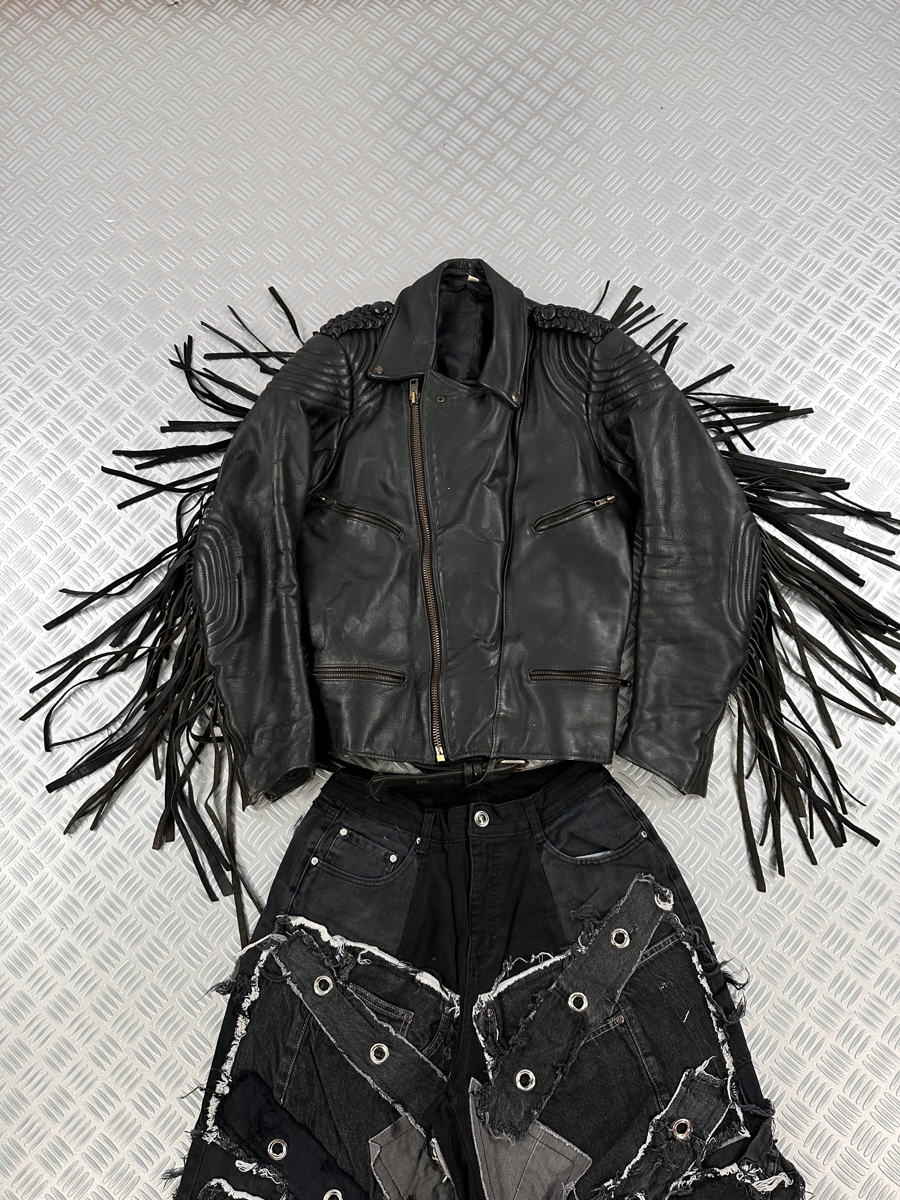 Fringed vintage lether jacket 90’s