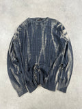 Vintage Knitted Y2k Bleached Sweater custom (M)