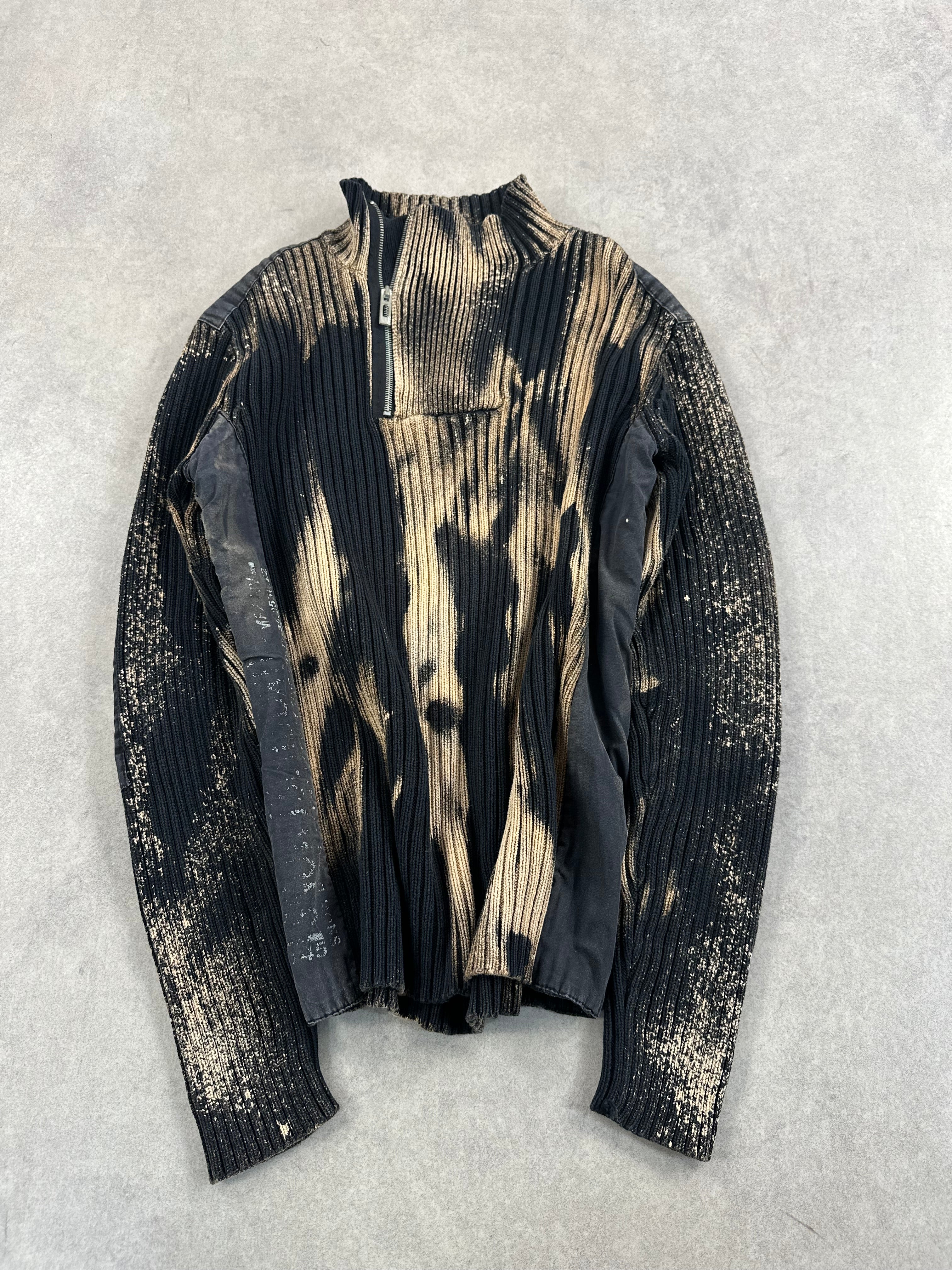 Asymmetrical knitted sweater vintage y2k custom (L)