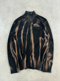 Full zip knitted sweater vintage custom (XL)